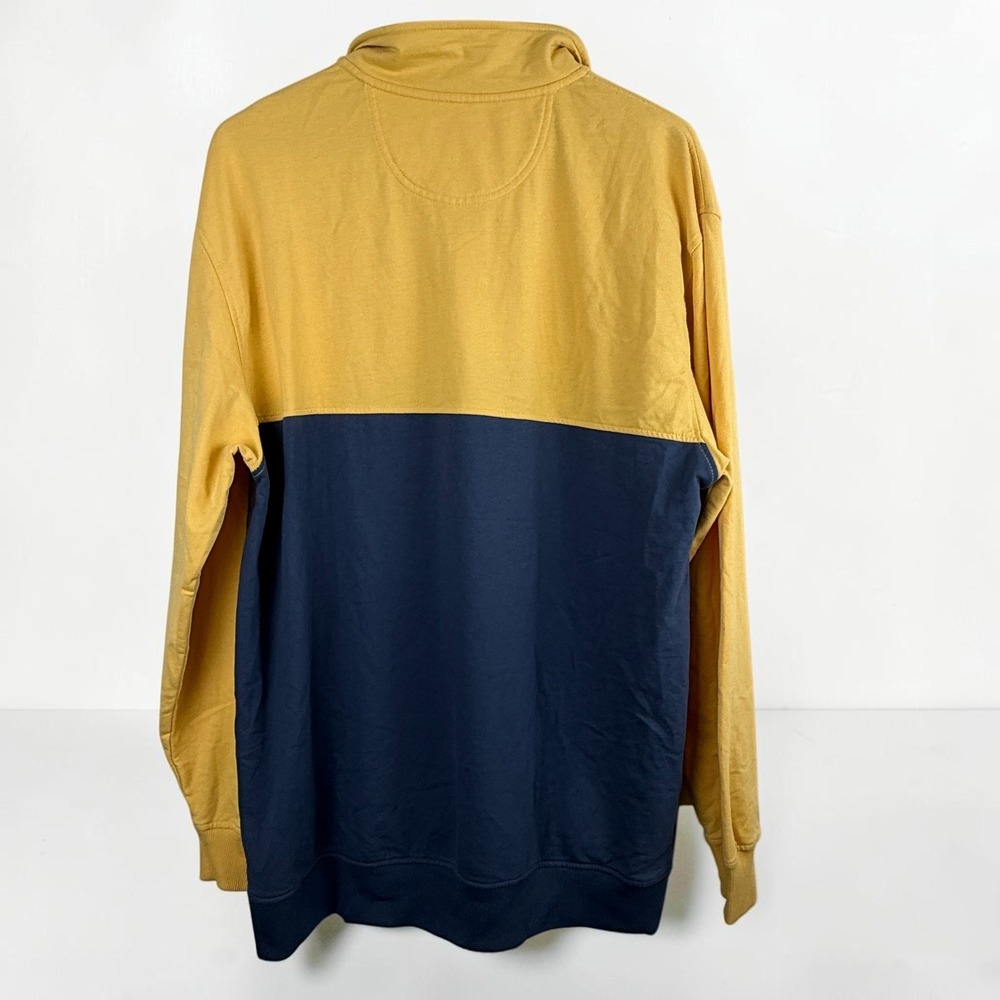 Izod Saltwater Mens Colorblock Yellow Navy 45FK112700 Large - Picture 6 of 8